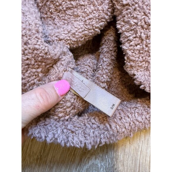 SKIMS Brown Fuzzy Long Sleeve Tie Front Cardigan‎ Sweater S/M - Picture 3 of 5